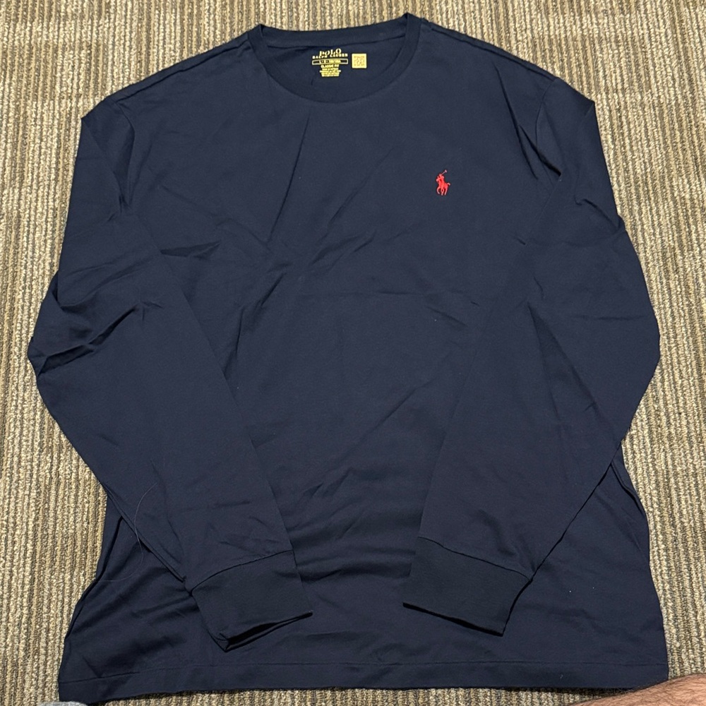 Polo by Ralph Lauren Men's Dark Blue Long Sleeve Tee